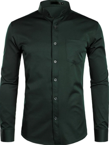 OEM Hommes Mode Chemise Décontractée Hommes Popeline Chemises Formelles Hommes French Cuff Chemises Habillées - Product Image 2