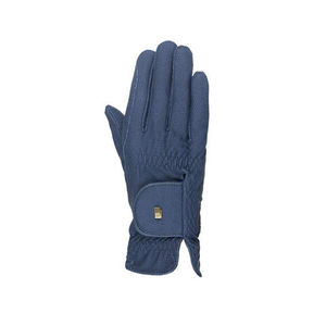 Meilleure vente QHP demi-doigt gants d'équitation dernière conception en cuir numérique en brun chocolat pour l'équitation d'hiver en gros - Product Image 4