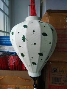 Lanterne en tissu de soie vietnamienne suspendue éclairée pliable en vente chaude - Product Image 4