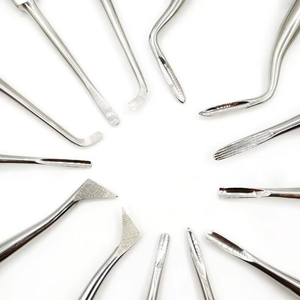 Kit d'Élévateurs Chirurgicaux Dentaires Manuels en Gros, Acier Inoxydable Allemand Certifié CE pour Extraction Dentaire Atraumatique dans un Étui Rouge - Product Image 2