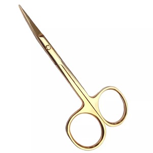 Ciseaux à cuticules de qualité supérieure, ciseaux à ongles, manucure personnalisés de bonne qualité, ciseaux à grande boucle dorés de haute qualité - Product Image 1