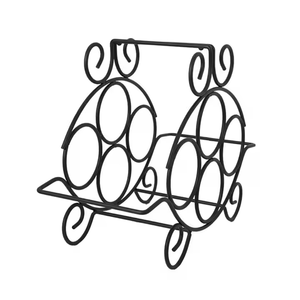 Supports d'affichage de stockage de vin de support de bouteille de vin en métal avec le support de bouteille de vin rouge de table de finition par impex de décor - Product Image 1