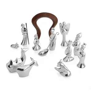 Moderna Figura Navideña de Metal para Decoración del Hogar, Centro de Mesa Navideño, Santa Claus Eléctrico - Product Image 1