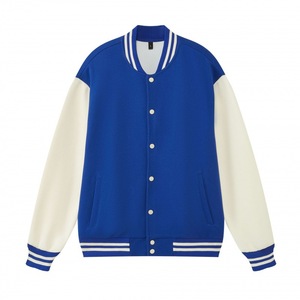 New Custom Men's Winter Stand Collar Varsity Letterman <b>Baseball</b> <b>Bomber</b> <b>Jacket</b> with Embroidery Patches - Product Image 4
