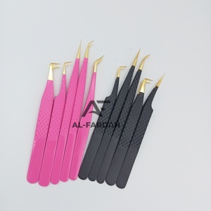แหนบต่อขนตาปลายแหลม 45 65 90 องศา ทำจากสแตนเลสอย่างดี สีดำ ชมพู ปลายสีทอง รับทำโลโก้ อุปกรณ์ต่อขนตา - Product Image 2