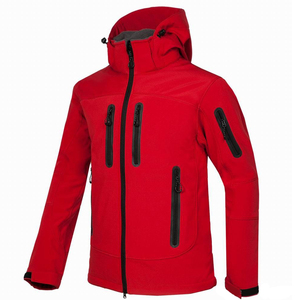 Abrigo de senderismo a prueba de viento con capucha y logotipo personalizado de la empresa para exteriores, impermeable, Polar, Softshell, chaquetas de invierno para hombre, uniforme - Product Image 5