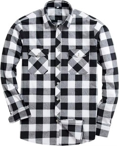 Camisa Clásica de Franela para Hombre, Teñida con Hilo, Sólida, Transpirable, Gruesa, 100% Algodón, Manga Larga, para Venta al por Mayor de Fábrica, Marca Personalizada - Product Image 5