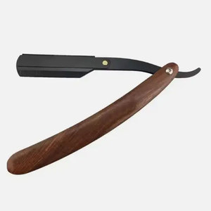 Mango de madera Barbero Maquinilla de afeitar recta Precios baratos - Product Image 3