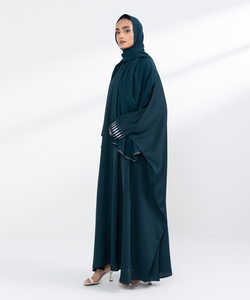 Vêtements islamiques pour dames grande taille derniers designs de robes longues broderie personnalisée abaya musulmane de printemps logo personnalisé vente en gros - Product Image 2