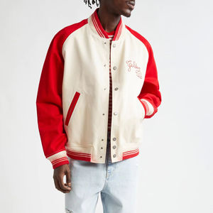 Veste universitaire unisexe d'hiver avec logo brodé personnalisé sur le devant, nom de l'équipe, numéro, style rétro, vêtements d'équipe personnalisés, vêtements scolaires - Product Image 1