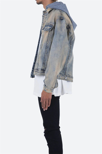 Vestes en jean bleu personnalisées avec logo tendance, vestes en jean pour hommes, vêtements de rue décontractés, veste en jean pour la conduite - Product Image 2