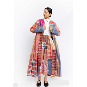 Jupe cargo droite brodée AMBER 115-Soft, taille XS, taille naturelle, en tissu laine-coton, longueur courte, coupe ajustée - Product Image 1