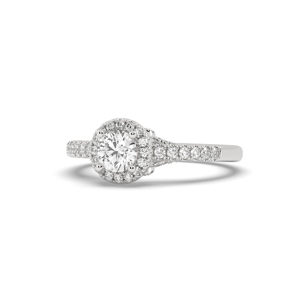 AJRETAIL Anillo de diamante cultivado en laboratorio de 1.152 quilates con tachuelas de oro blanco-F Color VVS Claridad - Product Image 2