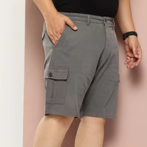 Shorts cargo pour hommes en tissu anti-rides sur mesure OEM, vente en gros, taille mi-haute, longueur genou, options multicolores, 100% coton - Product Image 1