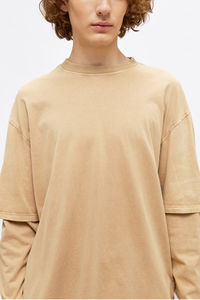 2025 100% coton T-shirt pour hommes coupe ample imprimé hommes respirant et doux avec confortable Double couche élégant T-shirt hommes - Product Image 5