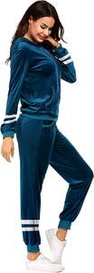 Velvet <b>Tracksuit</b> for <b>Women</b> Custom Logo <b>Velour</b> Sweatsuit Sweat Track Suit Jogging Suits <b>Velour</b> <b>Tracksuit</b> Rhinestone Velvet - Product Image 3