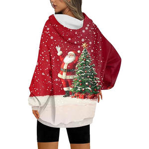 Latest Designs Custom Anti-pilling breathable <b>hoodies</b> for woman Street Winter Own Logo Premium Quality <b>Christmas</b> <b>Hoodies</b> - Product Image 2