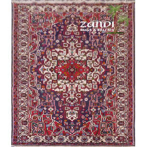 Alfombra Persa Sanandaj de Estilo Tradicional, Anudada a Mano, de Lana Natural y Algodón, para Interiores, 4'5'' X 6'11'', Panr02797 - Product Image 1