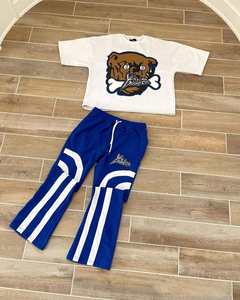 Ensemble de survêtement deux pièces pour homme, style streetwear vintage, respirant, été, pull à capuche et pantalon de jogging - Product Image 2