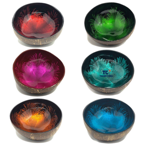 ชามมะพร้าวตกแต่งชุดเคลือบและแม่ของชามมะพร้าวมุกในเวียดนาม - Product Image 1