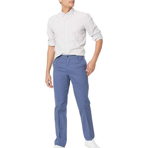 Pantalon chino léger fabriqué en usine pour hommes sur mesure nouveau motif droit élégant toile colorée lavage de haute qualité - Product Image 2