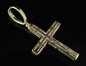 New Design In S925 <b>Sterling</b> <b>Silver</b> Gold Plating Hip Hop Jewelry With Moissanite Diamond Iced Out <b>Cross</b> <b>Pendant</b> For Men - Product Image 5