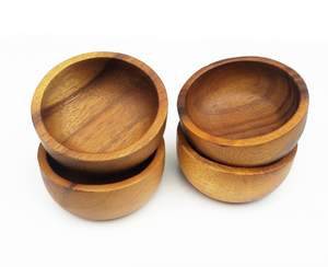 Cuencos Decorativos de Madera de Acacia de Alta Calidad, Ecológicos, Duraderos, Hechos a Mano, Desechables, Contemporáneos, para Cocina, Uso Personalizado, Venta al por Mayor - Product Image 1