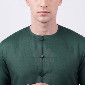 Qamis arabe moderne pour homme, vêtement traditionnel, longueur cheville, léger, respirant, en coton, pour la prière quotidienne, coupe décontractée - Product Image 6