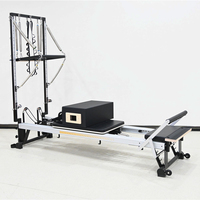 Equipo de Pilates Reformer de Aleación de Aluminio para Estudio, Pilates Reformer V2 Maximum Plus con Media Torre Trampolín Merri Thew Maxs