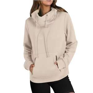 Sudadera con Capucha para Mujer, Informal, Gris, Impermeable, Transpirable, con Forro Polar, Logotipo Frontal y Bordado - Product Image 6
