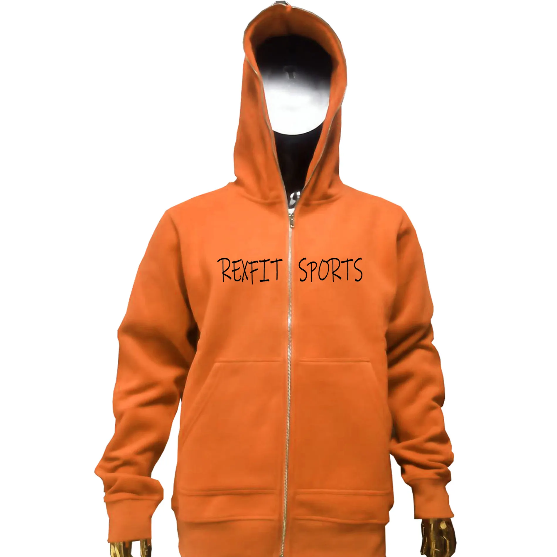 Custom Cheap Price streetwear hoodies Yellow Color OEM oversized heavyweight men Full Face Zip Hoodie