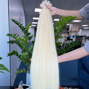 Venta al por mayor de fábrica 100% extensión de cabello humano Remy virgen natural sin procesar cutícula alineada trama en estilo recto - Product Image 1