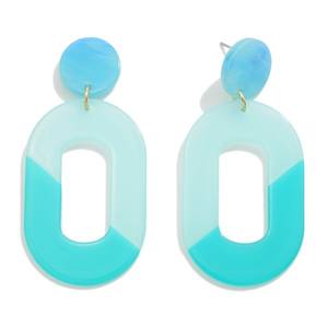 Boucles d'oreilles en résine bleu clair, nouvelles boucles d'oreilles tendance pour femmes, bijoux pour filles, pour les fiançailles, les fêtes, les nouvelles arrivées - Product Image 5