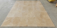 Travertin clair 2025, finition polie, épaisseur 1,2 cm, 24x24 pouces, fabriqué en Turquie, qualité supérieure, ivoire, luxe, moderne, décoration intérieure et extérieure