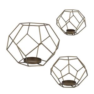 Meilleur prix de gros fil galvanisé forme géométrique T lumière bougeoir bougeoir fini antique pour la décoration de table - Product Image 1