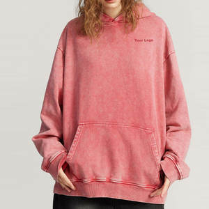 2025 Trending Oversized Acid Wash Pullover Vintage Sudadera con capucha y sudaderas para mujer para invierno Wash Hoodies de alta calidad - Product Image 2