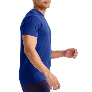 Camiseta 100% algodón personalizada para hombre, Camiseta ajustada de manga corta regular con estampado de logotipo liso, camisetas sólidas para hombre - Product Image 3