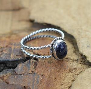 Tendencia 925 plata esterlina Sunstone anillo de piedras preciosas joyería hecha a mano plata estilo bohemio anillo joyería para mujeres regalo para niñas - Product Image 5