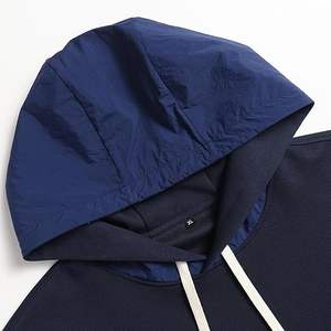 Sweat à capuche à manches longues bleu bijou pour hommes Pull en coton décontracté avec cordon de serrage et poche pour les sports d'hiver - Product Image 3