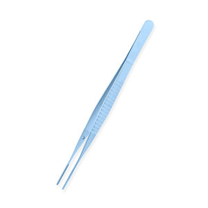 Debakey enduit bleu 16 cm pince chirurgicale en acier métallique droite manuelle Instrument de dissection de préhension des tissus fins - Product Image 6
