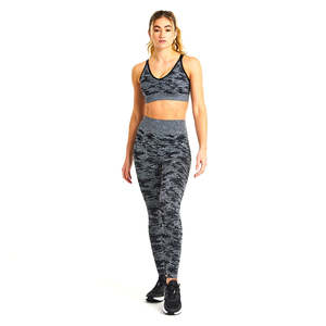 OEM Vente en gros Logo personnalisé Ensembles de soutien-gorge de sport Athleisure Entraînement Gym Vêtements de sport Fitness Yoga Legging Ensembles pour femmes - Product Image 1