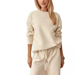 เสื้อสเวตเตอร์สำหรับผู้หญิงเสื้อซับเหงื่อสำหรับสตรีทซักด้วยกรดติดโลโก้ได้ตามต้องการ - Product Image 3