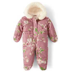 เดอะ ชิลเดรนส์ เพลซ ชุดสกีและชุดเล่นหิมะลายดอกไม้สำหรับเด็กผู้หญิง สีชมพู ลายพิมพ์หรูหรา ชุดสโนว์สูท-babyPLACE คอลเลคชั่น ไซส์ 0-18 เดือน - Product Image 2