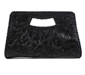 Pochette pour femme Vallarta, sac à main en cuir ciselé fait main, qualité supérieure, avec bandoulière, finitions luxueuses - Product Image 1