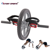 Rouleau abdominal multifonctionnel grand format avec sangles de maintien pour les pieds