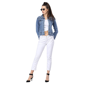 Nouveau 2025 femmes manteaux veste en jean mode tendance vêtements d'extérieur pour femmes manteau col vers le bas personnalisé jeans vestes pour femmes OEM entretenu - Product Image 5