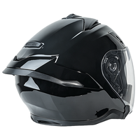 Casques de moto unisexes 3/4 en ABS personnalisé, doublure en coton, homologués DOT, casque de moto à face ouverte avec double visière