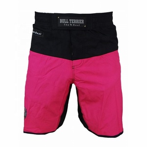 กางเกงขาสั้นมวยไทยขาสั้นสีชมพูม่วงดำแดงขาวไซส์ XXL ผ้าคอตตอนปักลาย - Product Image 1