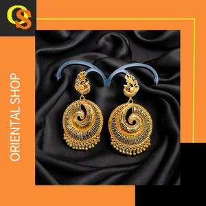 Boucles d'oreilles de vente en gros serties de boucles d'oreilles de style Jhumka plaqué or 22CT conçues pour les femmes par les exportateurs - Product Image 3