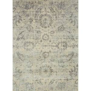 Tapis Kavi gris et noir noué à la main en laine et soie de bambou, motif Théorie du Chaos, pour usage domestique, rectangulaire, moelleux, avec médaillon, pour couloir, Esk-624 - Product Image 1